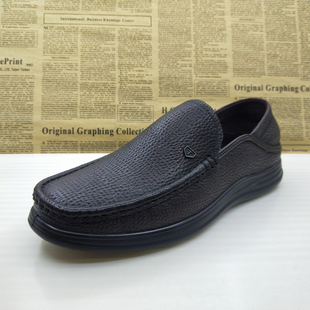撤柜处理真皮头层牛皮软底一脚蹬豆豆鞋浅口乐福鞋休闲驾车男皮鞋