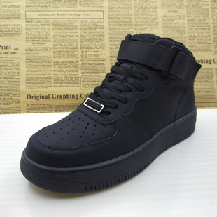 撤柜处理真皮透气高帮休闲板鞋上线软底透气防滑空军一号帅气男鞋