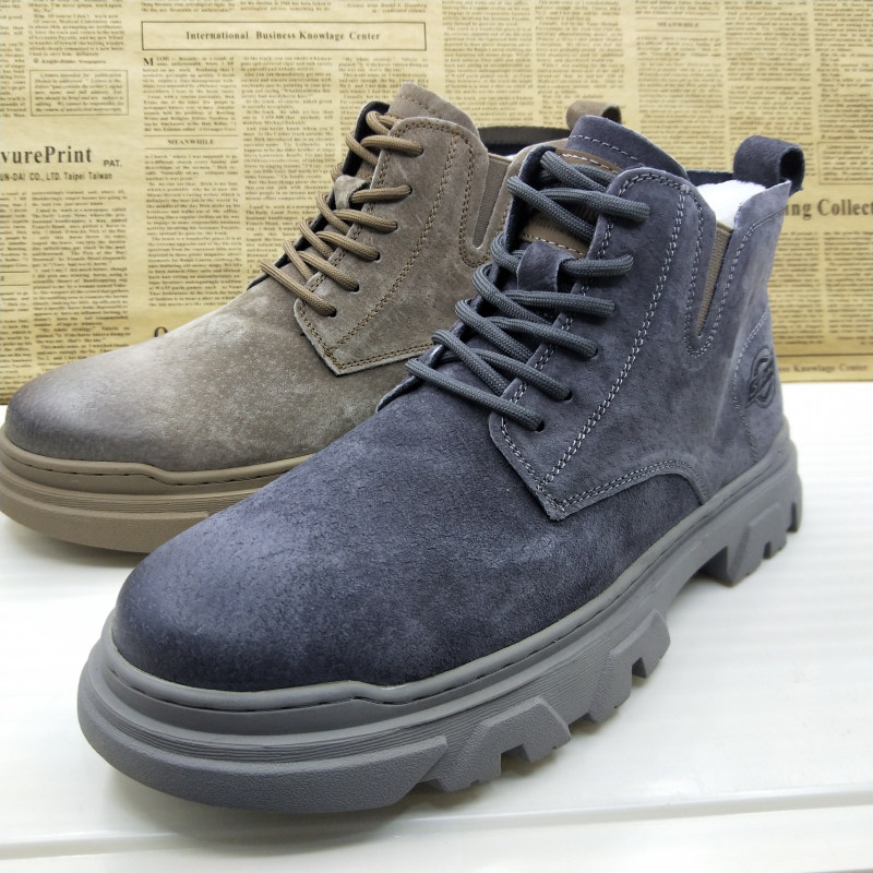 撤柜清仓真皮反绒牛皮软底上线休闲工装靴防滑透气马丁靴高帮男靴,流行男鞋,马丁靴,淘宝优惠券,粉丝福利购,淘宝优惠卷