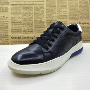 撤柜处理真皮头层牛皮里外全皮手工上线软底防滑透气休闲板鞋 男鞋