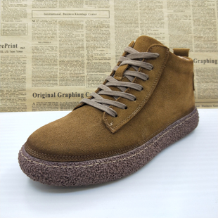 撤柜真皮头层反绒牛皮加绒保暖秋冬上线防滑马丁靴工装 男靴沙漠靴