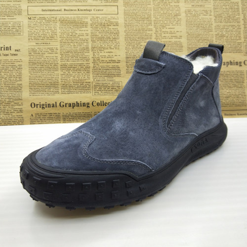 真毛羊毛雪地靴防滑马丁靴男靴