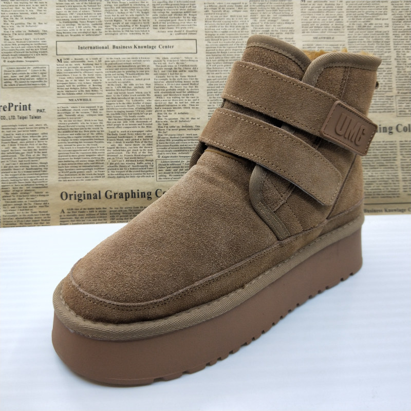 撤柜真皮头层反绒牛皮加绒厚绒厚底雪地靴秋冬季防滑魔术贴女靴子,女鞋,时尚雪地靴,淘宝优惠券,粉丝福利购,淘宝优惠卷