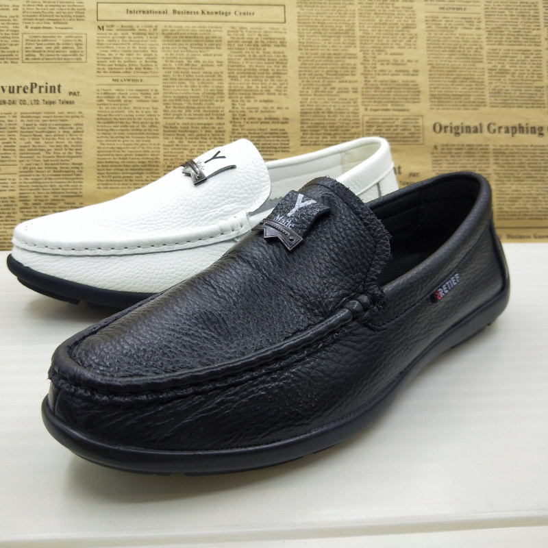 撤柜清仓真皮头层牛皮软底一脚蹬防滑豆豆鞋浅口驾车鞋休闲男皮鞋,流行男鞋,休闲皮鞋,淘宝优惠券,粉丝福利购,淘宝优惠卷