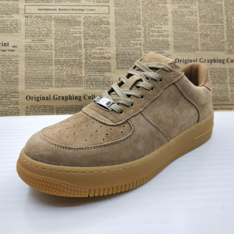 撤柜真皮头层反绒猪皮软底防滑牛筋底系带休闲板鞋驾车鞋春秋男鞋