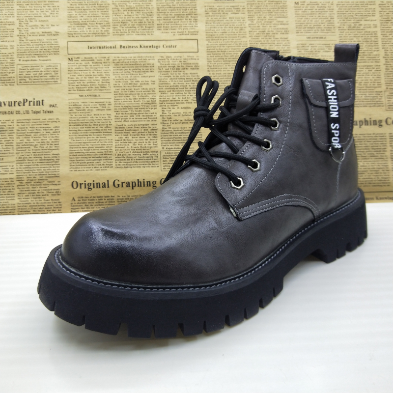 防滑短筒休闲马丁靴帅气男靴