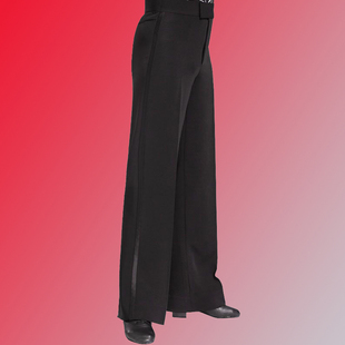 男士新款拉丁舞裤子成人交谊舞摩登舞国标舞比赛演出广场舞舞蹈裤