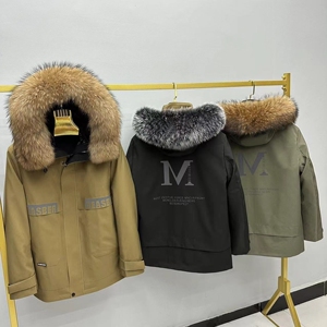 男款派克服新款时尚皮草外套大衣獭兔内胆可拆卸毛领皮毛一体冬季