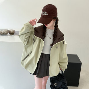 冲锋衣儿童外套穿两面春季春秋洋气2026女大童女童春装上衣款新款