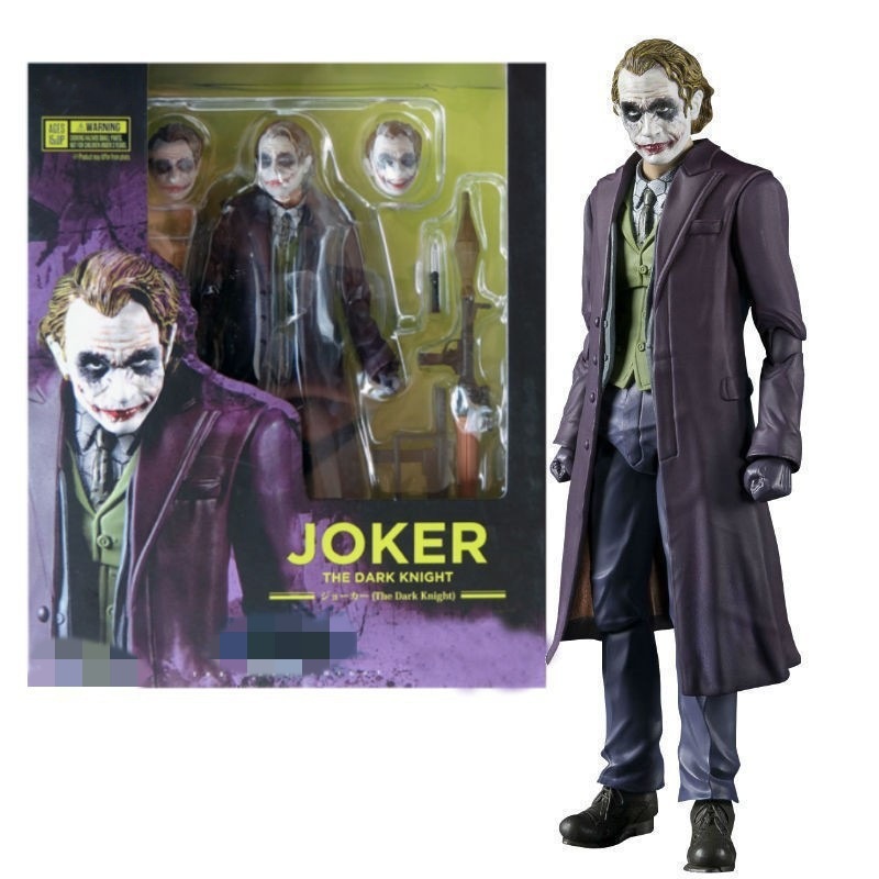 祖国版蝙蝠侠黑暗骑士SHF小丑希斯莱杰Joker可动人偶手办模型