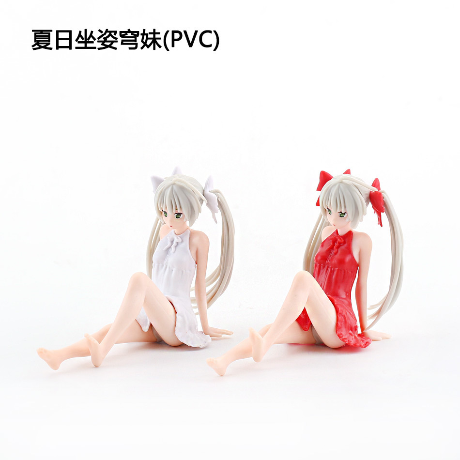 夏日装美少女PVC公仔蛋糕摆件配件烘焙坐姿女孩穹妹卡通公仔