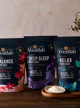 英国WESTLAB健康浴盐放松浴盐助眠浴盐平衡浴盐泡澡泡脚沐浴盐