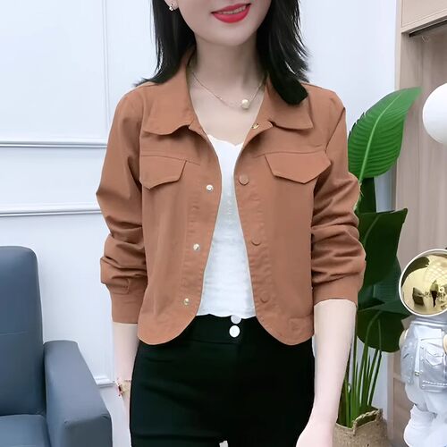 小个子短款夹克上衣女秋季2025年新款小香风时尚洋气修身薄款外套