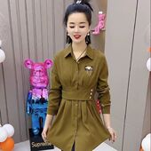 遮屁股衬衫 洋气小衫 女士春秋2025新款 欧货时尚 收腰上衣 爆款 中长款