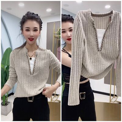 长袖通勤常规镶钻女百搭