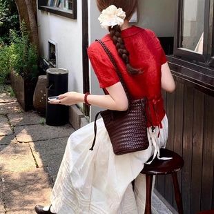 韩系流行别致独特漂亮设计感时尚 女 巨美小衫 轻奢高级感超好看衬衫