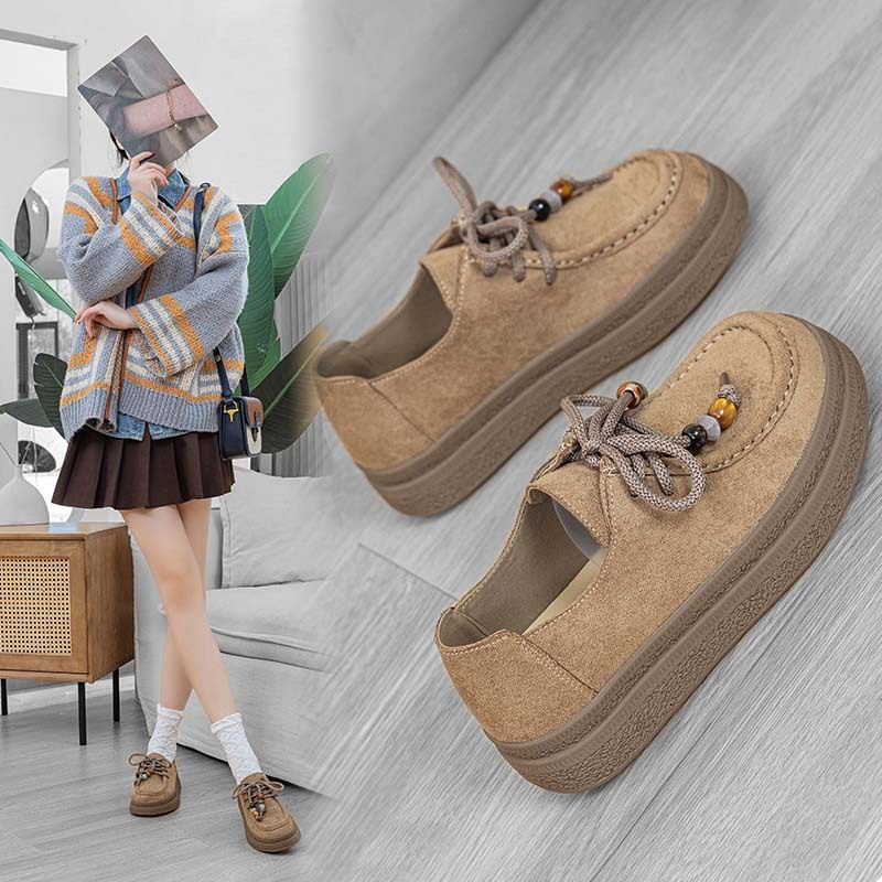 85037厚底复古串珠勃肯鞋女2026春秋季新款百搭休闲浅口袋鼠单鞋,女鞋,时尚休闲鞋,淘宝优惠券,粉丝福利购,淘宝优惠卷