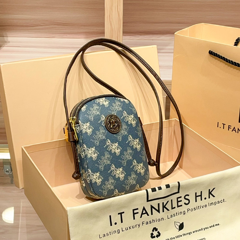 Hong Kong Women's Bags: Genuine Leather Single Shoulder Phone Bag