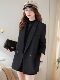 外套女长袖 布料可做秋季 黑色西装 女装 宽松休闲百搭上衣 新款
