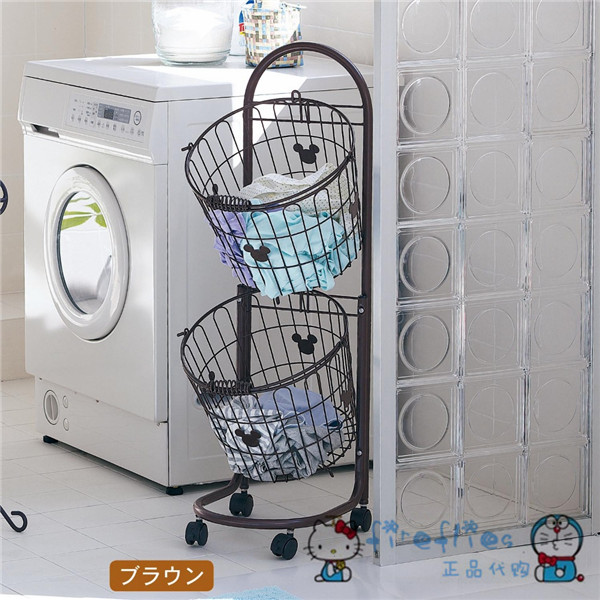 日本代购 disney迪士尼米奇可爱分类可移动洗衣篮脏衣篮收纳篮