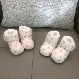 厚保暖软底步前鞋 加绒男女宝宝棉鞋 防掉5 12个月 婴儿鞋 子冬季