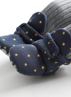 春季0-1岁男女学步针织棉布透气舒适新生婴儿地板鞋袜软底步前鞋7