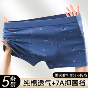 全棉抗菌四角裤 纯棉内裤 杈青年男生大码 透气平角裤 头 新款 男裤 男士