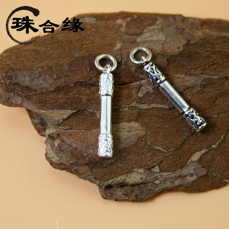 银饰小配件如意金箍棒吊坠文玩念珠水晶手串挂坠项链坠子diy饰品