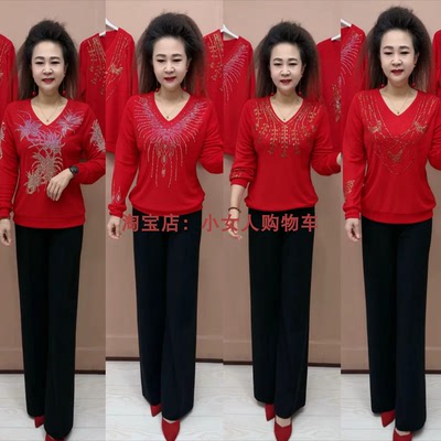 休闲洋气中老年小衫女装