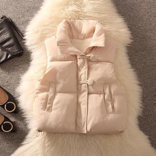 欧货棉服马甲2026春秋新款 坎肩马夹百搭宽松保暖学生背心外套 短款