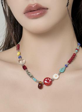 Starfire原创设计新中式国风串珠项链轻奢锁骨颈链配饰高级感2025