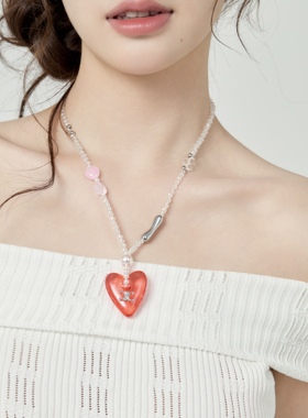 原创设计爱心吊坠项链女款