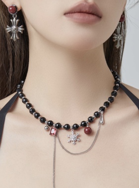 Starfire铜合金复古女锁骨链