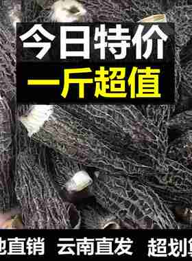 云南羊肚菌干货野生250g特价短柄羊肚菇蘑菇菌类土特产非新鲜500g