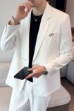秋季时尚休闲小西装宽松版轻熟风西服外套A445-DC19单西-P145，男装西服，电商A445