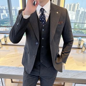 春秋韩版修身小西装外套两扣枪驳领时尚休闲西服A445-XZ9005-P130图片