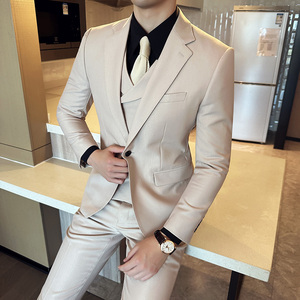 秋冬韩版修身小西装 一扣西服套装三件套 A445-SJT3611A-P250图片