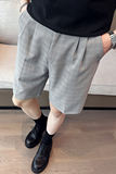 夏季男士宽松五分裤时尚潮流休闲格子直筒短裤A445-DK051-P65，男装牛仔裤，电商A445