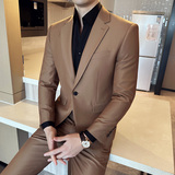 秋冬韩版修身小西装外套一扣时尚休闲西服藏青A445-XZ3611A-P125，男装西服，电商A445