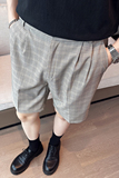 夏季男士宽松五分裤青春潮流休闲格子直筒短裤A445-DK051-P65，男装牛仔裤，电商A445