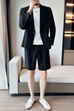 时尚休闲纯色西服套装宽松版西装短裤套装A445-TZ103-P200，男装牛仔裤，电商A445