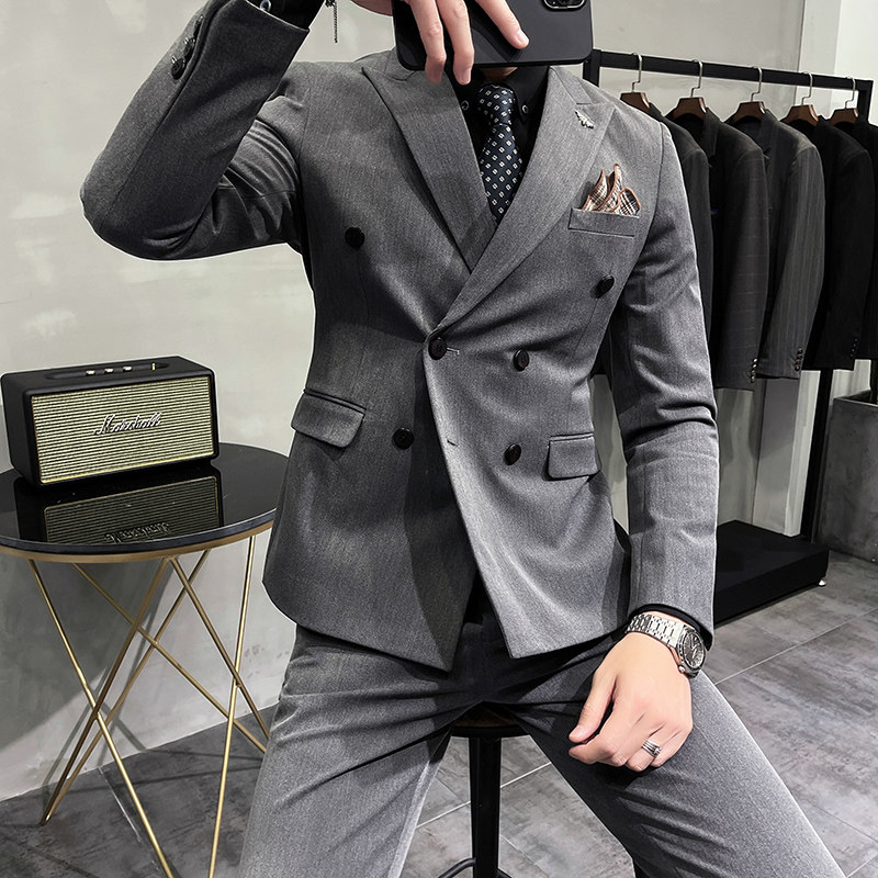 长期做不断货#秋装新款韩版小西装高品质西服两件套LJT72-P180,男装西服套装,电商A445