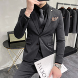 长期做不断货#大码不加价韩版小西装西服套装三件套SJT71-P225，男装西服套装，电商A445