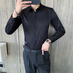 特价款尺码S-7XL 十色韩版修身精品衬衫高品质衬衣A445-CS110-P25图片