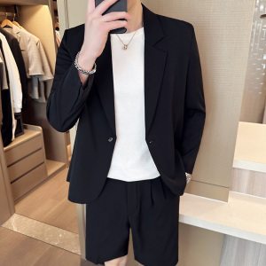 夏季时尚休闲薄款纯色小西装 男宽松版西服外套 A445-XZ103-P135图片