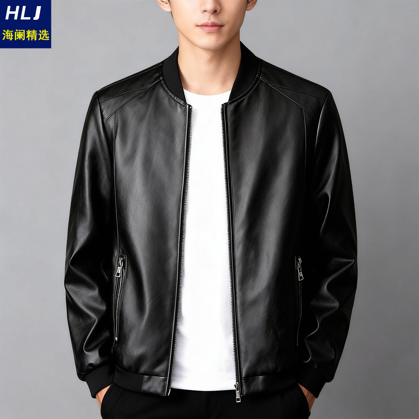 外套男皮衣夹克机车服冬季加绒