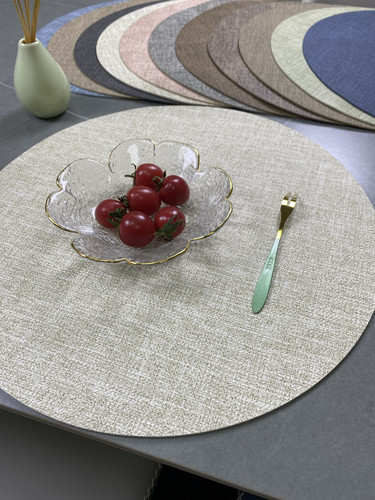 圆形桌垫杯垫两面可用小垫子皮革可定制餐桌垫子碗垫保护桌面展示