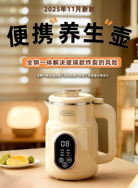 海蒂诗便携式养生壶电热烧水壶家用自动恒保温办公室茶台一体泡茶