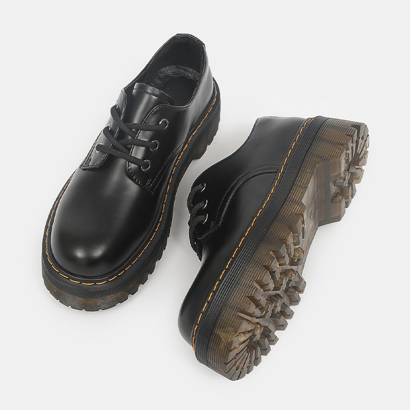 温州超元鞋业有限公司小皮鞋女2025春季新款厚底乐福鞋真皮女鞋子,女鞋,时尚休闲鞋,淘宝优惠券,粉丝福利购,淘宝优惠卷