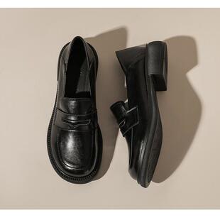 惠东县平山捷馨坊女鞋工作室厚底乐福小皮鞋2025英伦风新款秋冬真